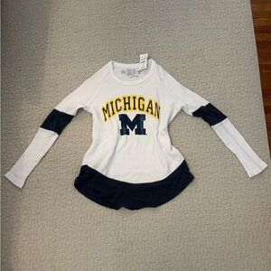 Retro Brand Michigan Long Sleeve Waffle Shirt
